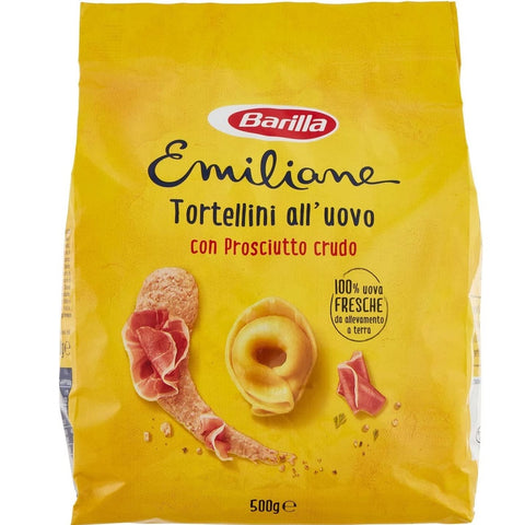 Barilla Emiliane Tortellini al prosciutto crudo Pâtes aux œufs 500g