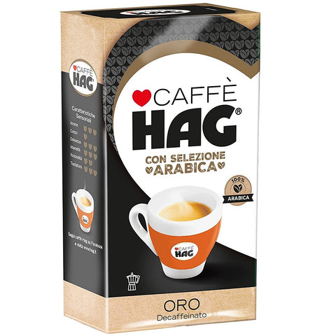 Hag Gusto Oro Café Moulu Décaféiné Goût Or 100% Arabica 250 gr – Italian  Gourmet FR