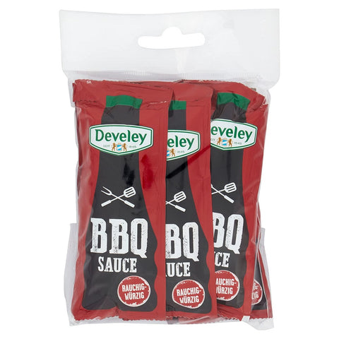 Develey Sauce Barbecue Saveur Fumée Sauce Assaisonnement Pack de 10 sachets composés de 6 unidoses de 15 ml