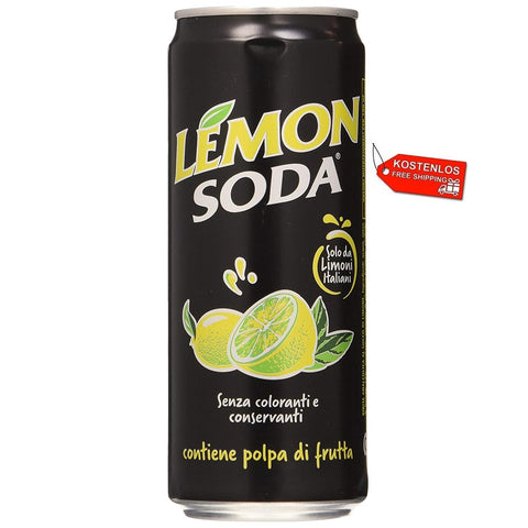 72x Lemonsoda Boisson gazeuse italienne au citron 33cl canettes jetables
