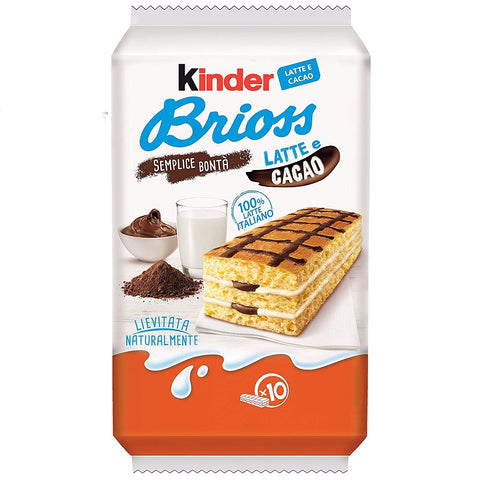 Kinder Ferrero Brioss gâteaux au lait et cacao 10x 30gr