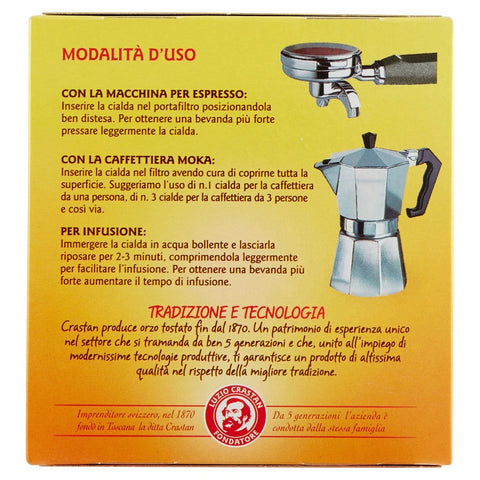 Crastan ESE Espresso Pods orge biologique Pack de 16 pièces de 6 g chacune