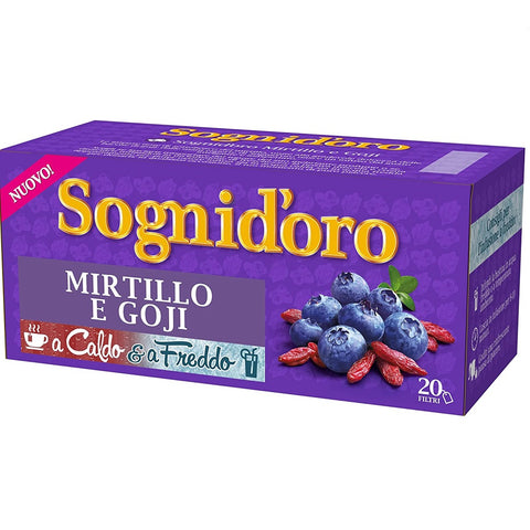 Sogni d'oro Infuso Caldo e Freddo Mirtillo e Goji Infusion chaude et froide myrtille et goji 40g - OFFRE SPÉCIALE