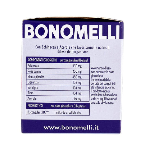 Tisane Bonomelli Tisana Probiotica Difese Immunitarie à l'échinacée et à l'acérola 10 filtres
