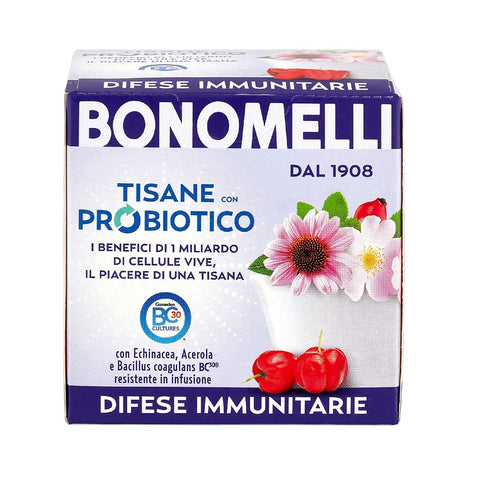 Tisane Bonomelli Tisana Probiotica Difese Immunitarie à l'échinacée et –  Italian Gourmet FR