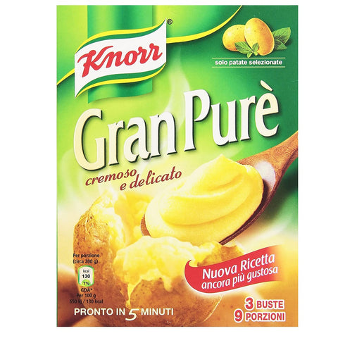 Knorr Gran Purè Cremoso e Delicato Préparé pour Purée de Pommes de Terre Sans Gluten 225g