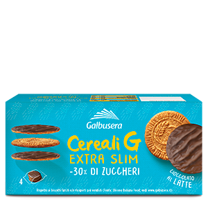 Galbusera Cereali G BISCOTTI EXTRA SLIM CIOCCOLATO AL LATTE  - BISCUITS AU CHOCOLAT AU LAIT EXTRA MINCE  120gr (4x30gr)