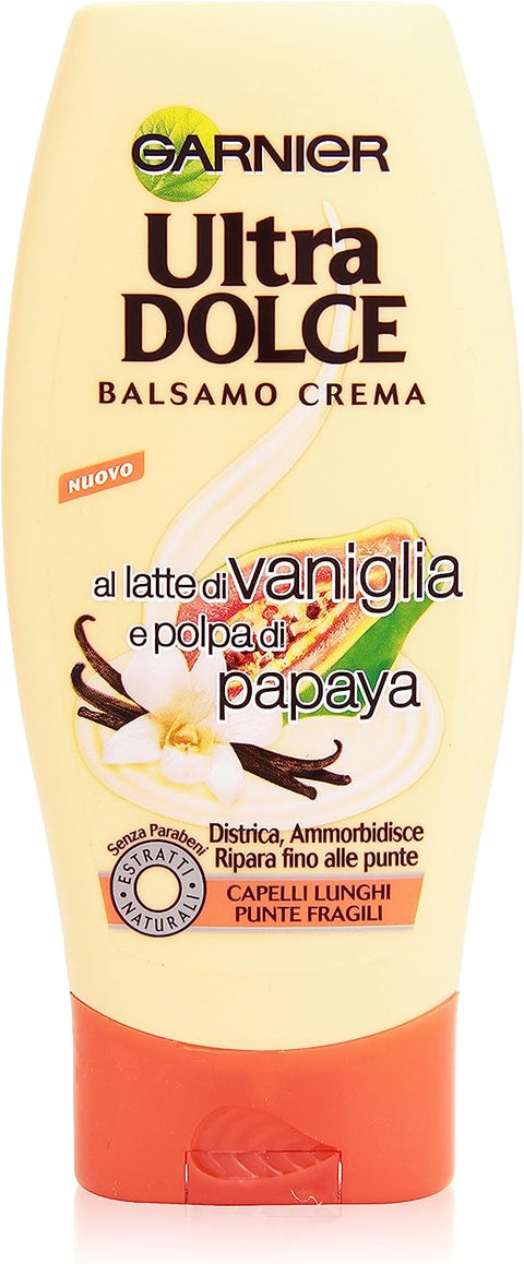 GARNIER Balsamo Ultra Dolce Al Latte Di Vaniglia E Polpa Di Papaya Au Lait Vanillé Et Pulpe De Papaye 200ml