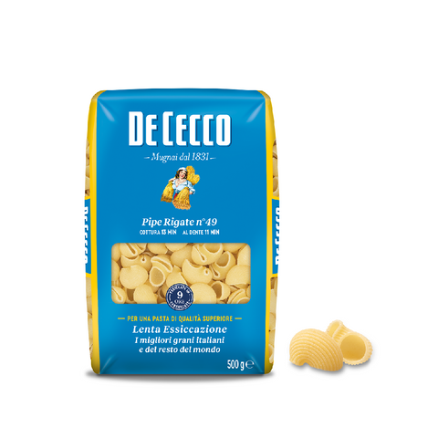 De Cecco Mezze Pipe Rigate n°49 Pasta (500g)