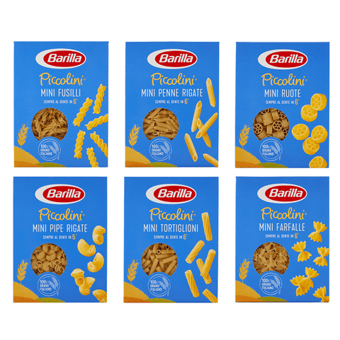 Paquet de test Barilla I Piccolini Pâtes italiennes (6x500g)