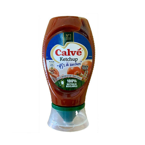 Calvé Ketchup -45% di Zuccheri Seasoning Sauces Squeeze 250ml - Italian Gourmet UK