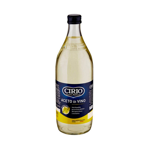 Bouteille en verre de vinaigre de vin blanc Cirio Aceto di Vino Bianco 1Lt