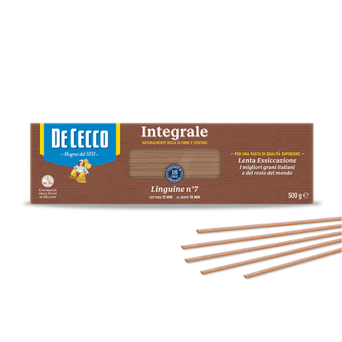 De Cecco Linguine n.7 Integrale Pasta pâtes intégrales pâtes de blé entier 500g