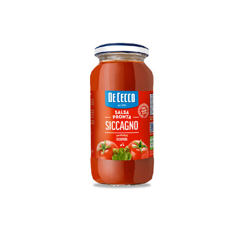 De Cecco Tomato sauce 1x300g De Cecco Salsa Pronta Siccagno con Foglie di Cappero 300g 8001250015365