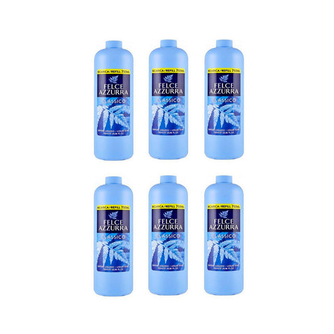 Felce Azzurra Liquid soap 6x750ml Felce Azzurra Classico Ricarica Sapone Liquido Liquid Soap Refill of soap 750ml 8001280024320