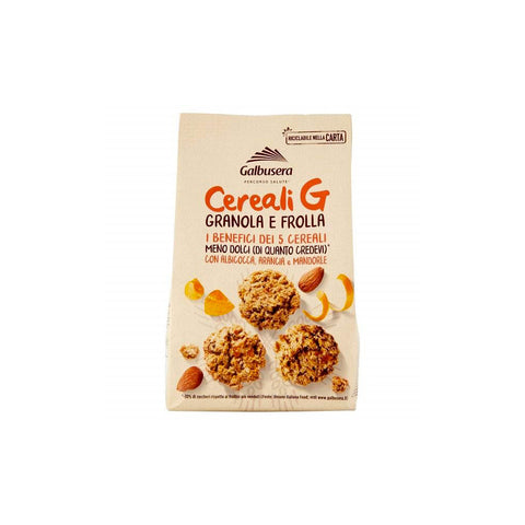 Galbusera Cereali G Granola et Frolla albicocca biscuits arance et mandorle 300g