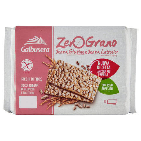 Galbusera Zerograno Integral 360g sans gluten sans lactose grains entiers avec riz soufflé
