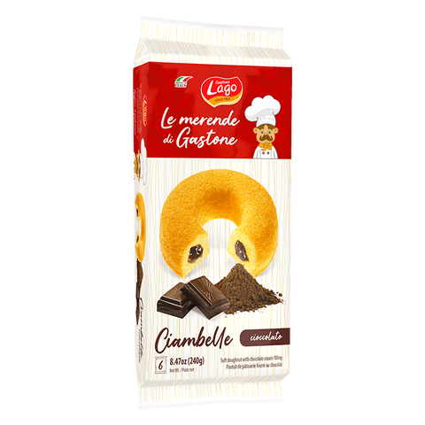 Gastone Lago Süße Snacks Gastone Lago Le merende CIAMBELLE Cioccolato DONUTS Schokolade 240gr 8004800035257