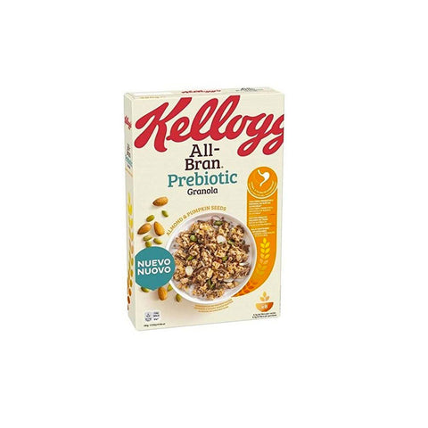 Kellogg's All-Bran Prebiotic Granola céréales mélangées avec amandes et graines de citrouille 380g