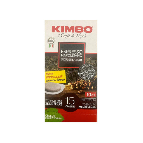 Kimbo Coffee pods 15xCoffee Pods Kimbo Espresso Napoletano Formula Bar Caffè in Cilade 15 Coffee Pods 8002200142803