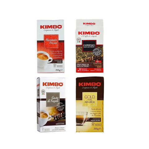 Caffè Kimbo Test Pack Espresso Or Macinato Fresco Gusto di Napoli (4x250g)