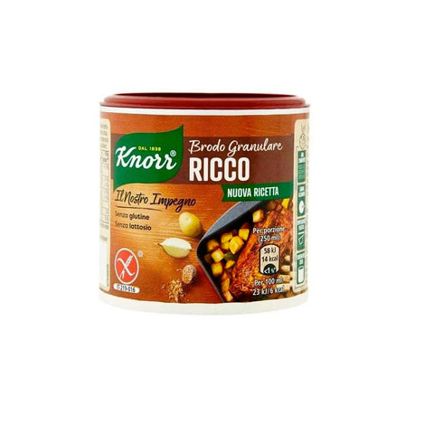 Knorr Brodo Granulare Ricco Nuova Ricetta Bouillon granulé riche 150 g sans gluten ni lactose