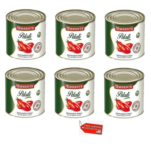 6x La Torrente Pomodori Pelati Tomates Pelati 2.5Kg