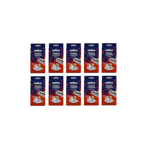 10x Lavazza Crema e Gusto Classico Café Moulu 250g