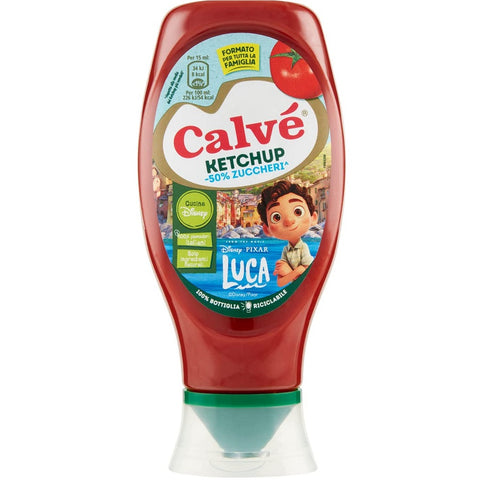 12x Calvé Ketchup -50% Zuccheri Disney Top Down 430ml