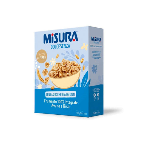Misura Dolcesenza Frumento 100% Integrale Avena e Riso Wheat 100% Whole Wheat Oats and Rice 350g - Italian Gourmet UK