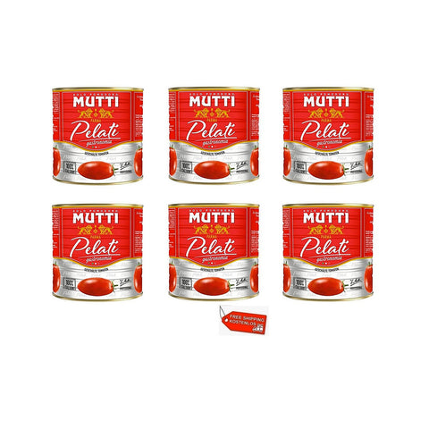 6x Mutti Gastronomia Pomodori Pelati Tomates Prunes Pelées 2,5Kg