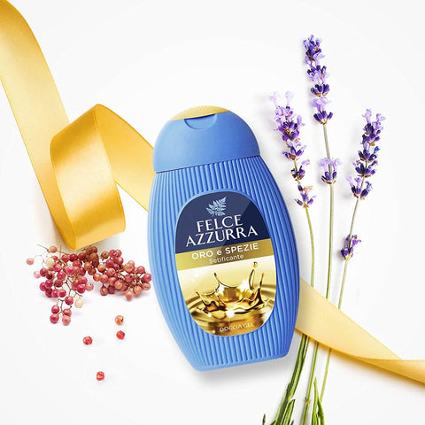 Felce Azzurra - Doccia Shampoo Oro e Spezie, Nutriente Shampoing Douche 250ml
