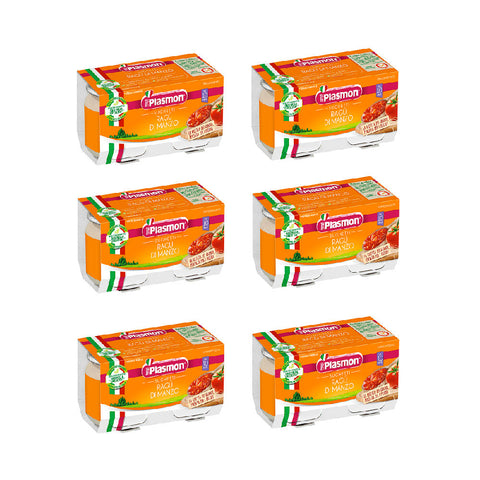 Plasmon Homogenized 12x80g PLASMON Omogeneizzato Sughetti Ragù di Carne Homogenized Beef Ragout 2x80g from 10 months 8001040101285