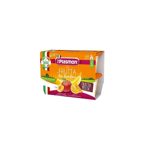 Plasmon La Frutta dei Bambini Frutta Mista (4 x 100g) from 6 months Mixed fruit - Italian Gourmet UK
