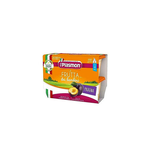 Plasmon La Frutta dei Bambini Prugna plum (4 x 100g) from 4 months - Italian Gourmet UK