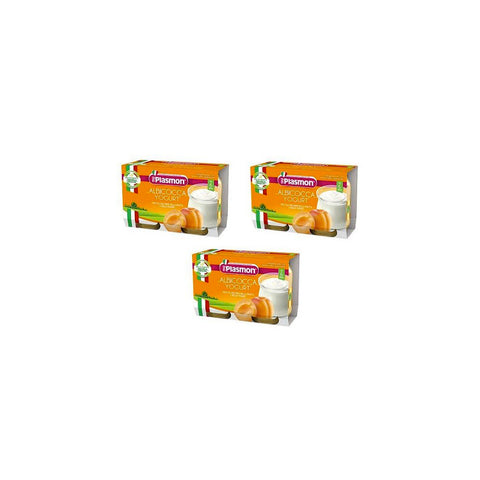 Plasmon Albicocca e Yogurt Homogenized apricot and yogurt (2 x 120g) from 6 months - Italian Gourmet UK