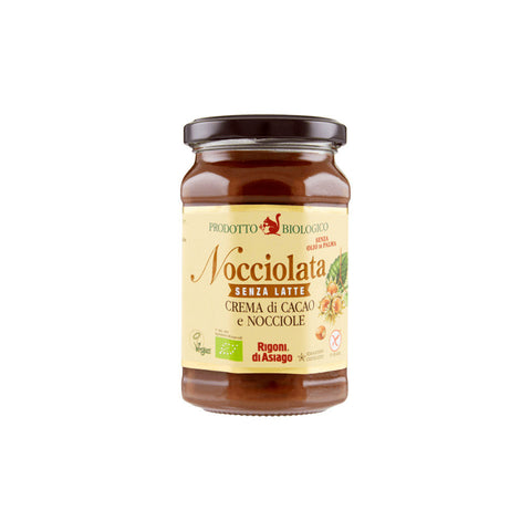 Rigoni di Asiago Nocciolata Bio senza latte Cacao sans gluten et crème de noisettes (270g) sans lait