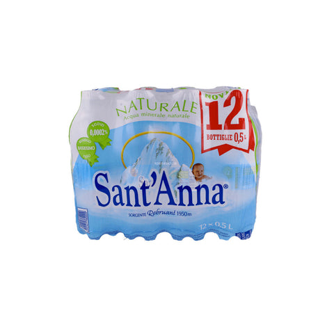Sant'Anna Acqua Minerale Naturale Eau minérale naturelle pauvre en sodium 12x05Lt