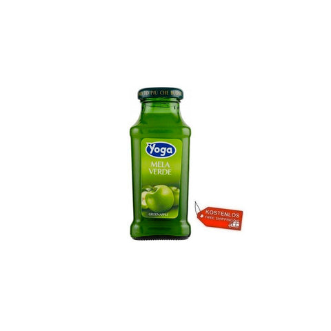 24x Yoga Bar Mela Verde jus vert pomme-fruit bouteille verre 200ml