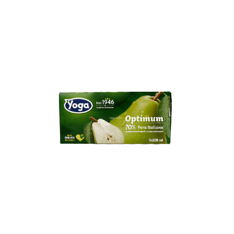 Yoga Optimum Brik Pera Pear Fruit Juice 200ml - Italian Gourmet UK