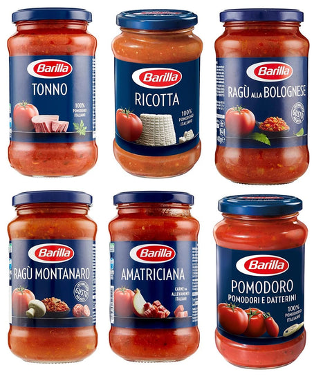 Pack test Barilla 6in1 Tonno Ricotta Bolognese Ragù Montanaro Amatrici –  Italian Gourmet FR
