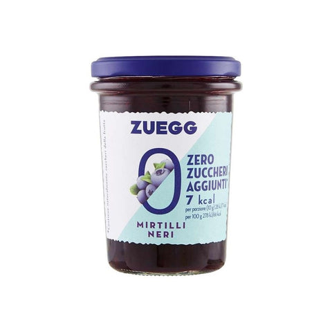 Zuegg Zero Zuccheri Aggiunti Mirtilli neri 220gr - Zuegg Zéro Sucre Ajouté Myrtilles